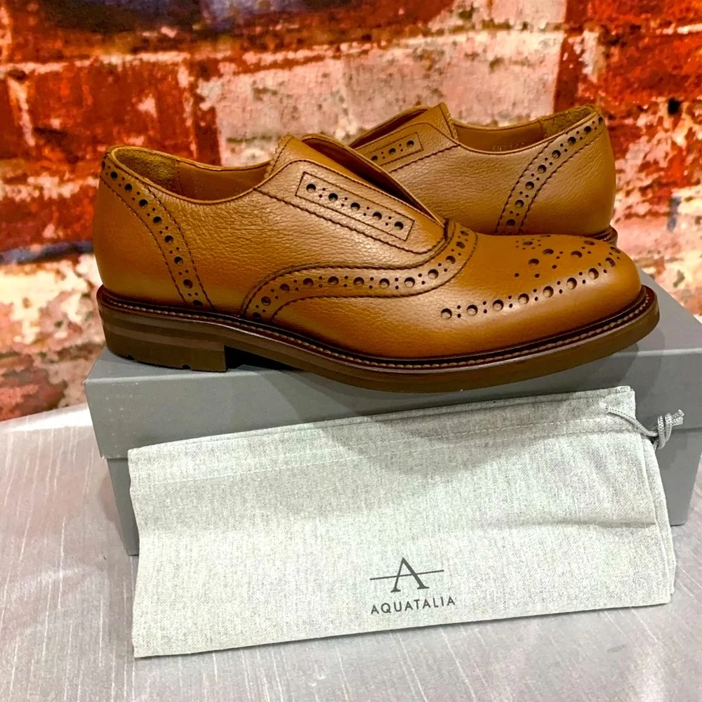 BRAND NEW MEN'S AQUATALIA WEATHERPROOF OXFORD. WITH BAG SIZE 10.5 (LACELESS) - Picture 1 of 9